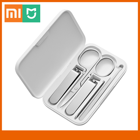 Xiaomi Mijia Nail Clipper Set 5Pcs Portable Fingernail Toenail Manicure Pedicure Magnetic Absorption Stainless Steel ► Photo 1/6
