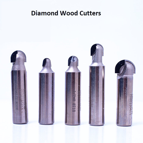 Diamond wood working tools cove box bit PCD cnc router bits mill 6mm cutters Round Nose Bits wood circular arc cutter furniture ► Photo 1/6