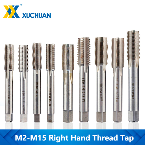Thread Tap Bearing Steel Taper Point Right Hand Straight Fluted M2-M15 Flute Spiral Steel Bit for metalworking Mold Machining ► Photo 1/4