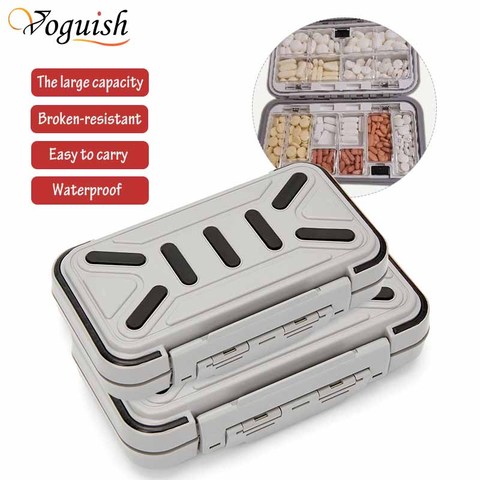 Travel Pill Case Medicine Storage Organizer Container Drug Tablet Dispenser Independent Lattice Pill Box or Fishing Tackle Box ► Photo 1/6
