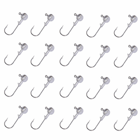 Lead Head Hook Jigs Bait Fishing Pack (50Pcs) Hooks For Soft 1g/1.5g/2g/3.5g/5g/7g/10g/20g Silver Lure Fishing Accessories ► Photo 1/6