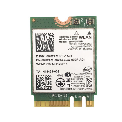 For Intel 7260 7260NGW NB 2.4G/5G Dual Band Wireless-N NGFF WLAN WIFI Card Device Modul 300M WIFI CARD ► Photo 1/2