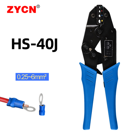 HS Series 40J 16GF Crimping Pliers Tools 9 Inch Insulated Terminals Ratchet Wire Connector Electric Carbon Steel Jaw 0.25-6mm2 ► Photo 1/6