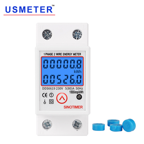 DDS6619L with Backlight DIN Rail kwh Meter Energy Saving Wattmeter Electric Power Consumption Meter Multifunctional Electricity ► Photo 1/6