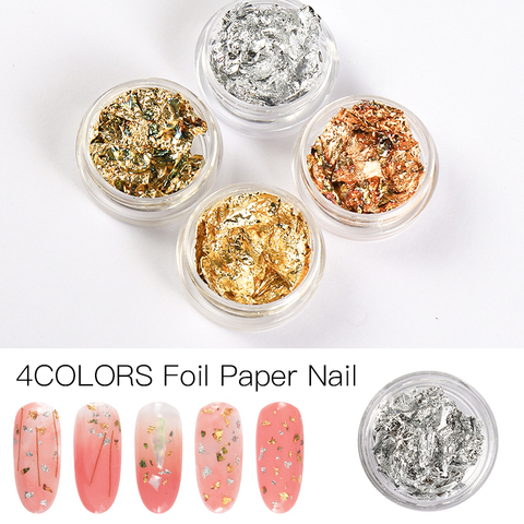 Gold Silver Colorful Nail Art Foil Paper Irregular Aluminum Nail Sticker Nail Art Accessories Glitter Gel Polish Nail Decoration ► Photo 1/6
