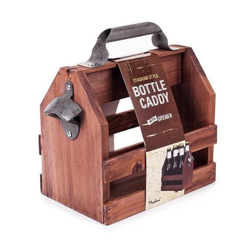 Solid Wood Beer Basket Vintage Wooden Wall Hanging Stainless Steel Bottle Opener Beer Storage Basket Pine Wine Box Toolbar ► Photo 1/6