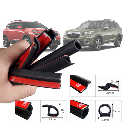 Car-styling 2Meter B Z P D Type Car Rubber Seal Sound Insulation Weatherstrip Edge Trim Noise Insulation Car Door Sealing Strip ► Photo 1/6