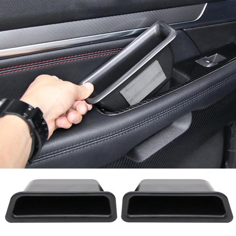 2Pcs Car Door Handle Armrest Storage Boxes Organizer for Ford Mustang 15-17 2022 ► Photo 1/6