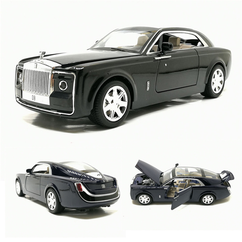 High simulation 1:24 alloy car model Rolls-Royce shadow metal model with sound and light pull back toys kids gifts free shipping ► Photo 1/6