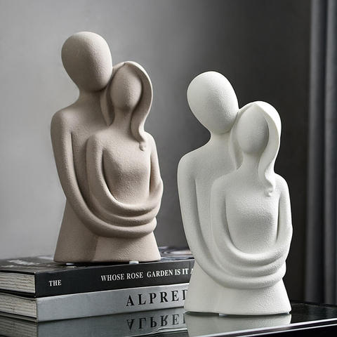 Nordic Abstract Sculpture Character Decoration Resin Love Statues Modern Home Decoration Living Room Office Desk Decoration Gift ► Photo 1/6