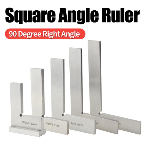 Try Square Square 90 Degree Flat Angle Ruler L-shaped Squadron Angle Ruler Set With Seat Measuring And Drawing Tool 50x40 75x50 ► Photo 1/6