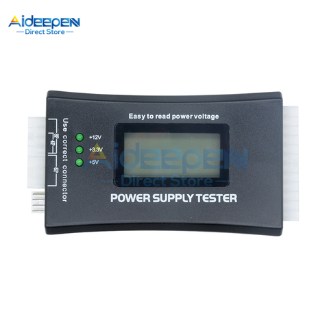 LCD Digital Display PC Computer 20/24 Pin Power Supply Tester Check Quick Bank Supply Power Measuring Diagnostic Tester Tools ► Photo 1/6