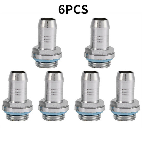 6 PCS Water Cooling Two-Touch Fitting G1/4 Thread Barb Connector  for PC Water Cooling System Accessory for Tube Barb Fitting ► Photo 1/6