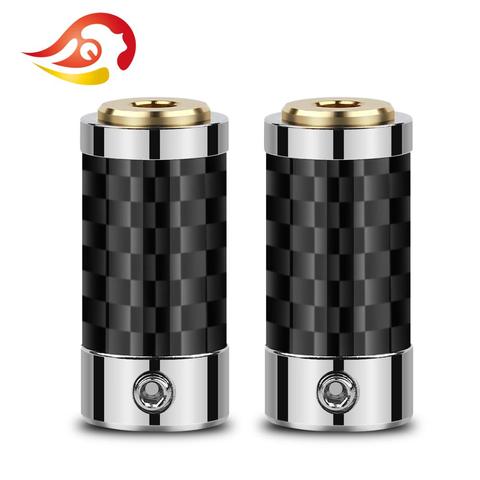 QYFANG 2.5mm 3.5mm Earphone Female Audio Jack 3 Contact Plug Metal Adapter Bright Carbon Fiber Shell Headphone Wire Connector ► Photo 1/6