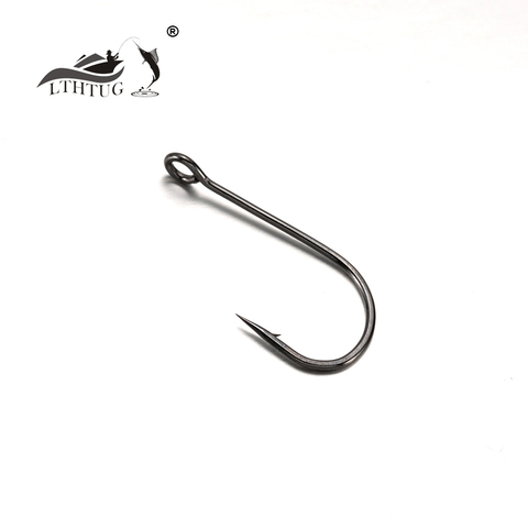 LTHTUG 20pcs/lot Fishing Tackle Spoon Bait Single Hook 1# 2# Barbed Long Handle Hamecon Trout Stream Biat Hooks ► Photo 1/6