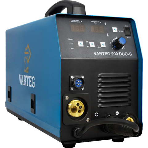 Machine welding inverter semi-automatic Varteg duo 200-s (5800 W; MMA/MiG/mag; electrode diameter 1-4mm; reg ► Photo 1/4