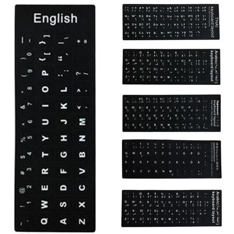 3pcs Keyboard Stickers Spanish Russian Arabic French English German Hebrew Italian Korean Computer Language Waterproof Standard ► Photo 1/6