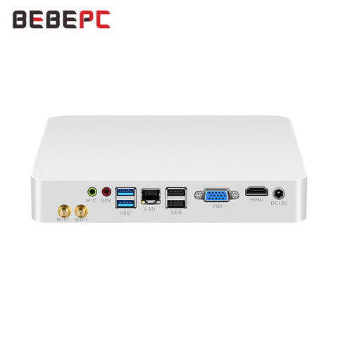 BEBEPC Mini PC Intel Core i7 7500U i5 7200U 4200U 3317U DDR3L Windows 10 Wifi HDMI 6*USB Cooler Fan Mini Compute minipc ► Photo 1/6
