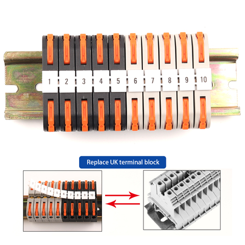 Din Rail Wire Connector Terminal Block Quick Wiring Compact Splicing PCT-211 Quick Cable Connector Terminal Block ► Photo 1/6