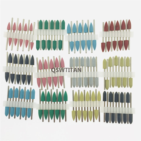 120PCS Dental SILICONE polishing Burs Rubber polishers 2.35mm shank ► Photo 1/6