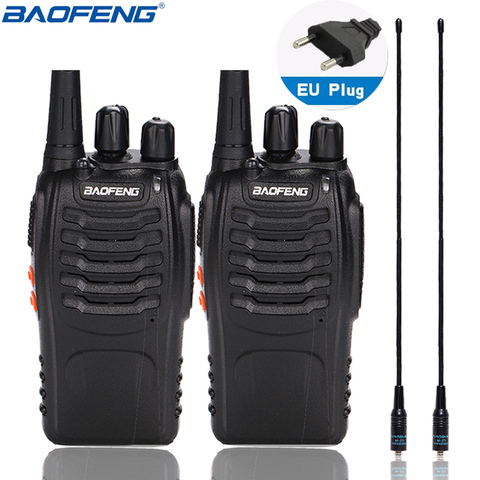 2Pcs Baofeng BF-888S Walkie Talkie UHF BF888S Handheld Radio 888S Comunicador Transmitter Transceiver+ 2pcs headset ► Photo 1/6