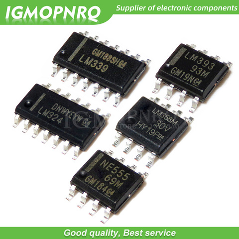 50PCS LM358 LM393 LM339 LM324 NE555 SOP SMD LM358DR LM324DR LM339DR LM393DR NE555DR Amplifier Circuit new ► Photo 1/1