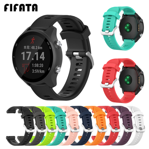 FIFATA 20mm Bracelet Band For Garmin Forerunner 245 645 245M Vivoactive 3 Smart Watch Sport Silicone Wrist Strap Accessories ► Photo 1/6