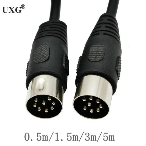 8 Pin Din Male to Male Speaker Audio Cable adapter for Surveillance automotive computers television precision 50cm 150cm 3m 5m ► Photo 1/6