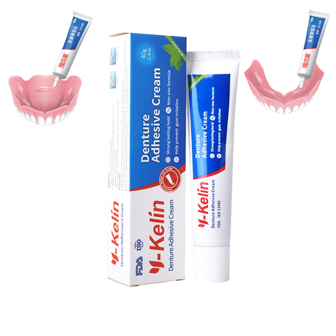 Denture Adhesive Cream Original Formula Zinc Free Extra Strong Hold For Upper Lower or Partials all Day with Easy Application ► Photo 1/6