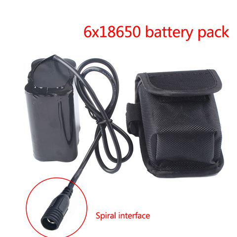 Bicycle Bike Light 9800mah 6x18650 Battery Pack 8.4V 18650 Rechargeable Li-ion Battery Pack for SolarStorm X2 X3 U2 T6 Headlight ► Photo 1/6