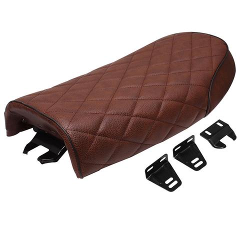 Motorcycle Brown Cafe Racer Seat Vintage Saddle Flat Pan Retro Seat For Honda CB CL CB200 CB350 CB400 CB500 CB550 CB750 ► Photo 1/6