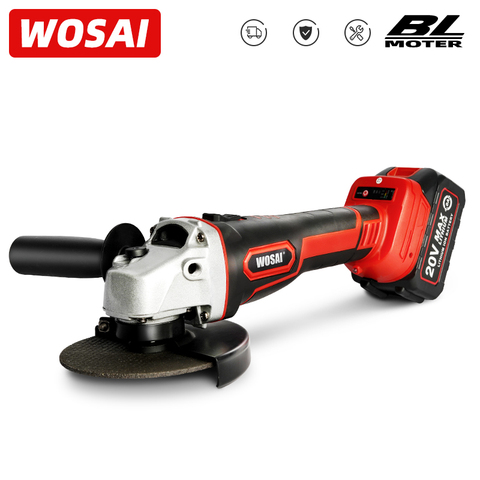 WOSAI Cordless Electric Brushless Angle Grinder 20V Lithium-Ion Grinding Machine Electric Grinder Polishing Cutting Power Tools ► Photo 1/6