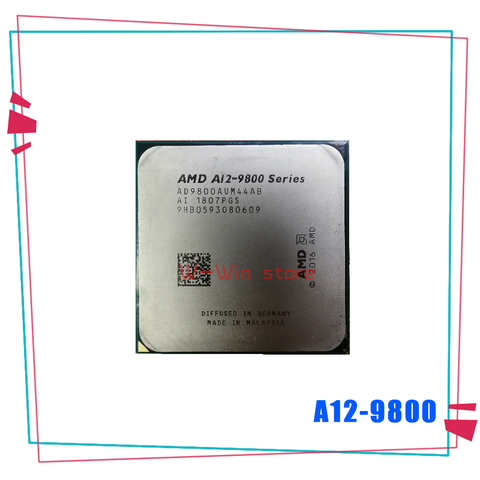 AMD A12-Series A12-9800 A12 9800 3.8 GHz Quad-Core CPU Processor AD9800AUM44AB Socket AM4 ► Photo 1/1