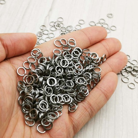 50pcs/lot Stainless Steel Fishing Split Rings Lure Solid Ring Loop For Blank Crank Bait Connectors Tackle Tool Kit Accessories ► Photo 1/6