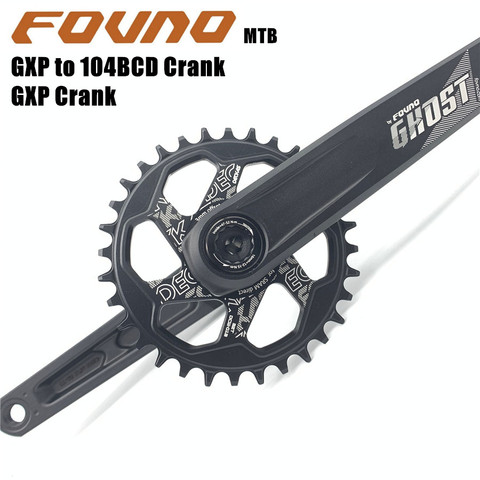 Fovno GXP Bicycle Crank GXP to 104 bcd Mountain bike crankset aluminum alloy MTB bicycle crank for shimano SRAM bike parts ► Photo 1/6