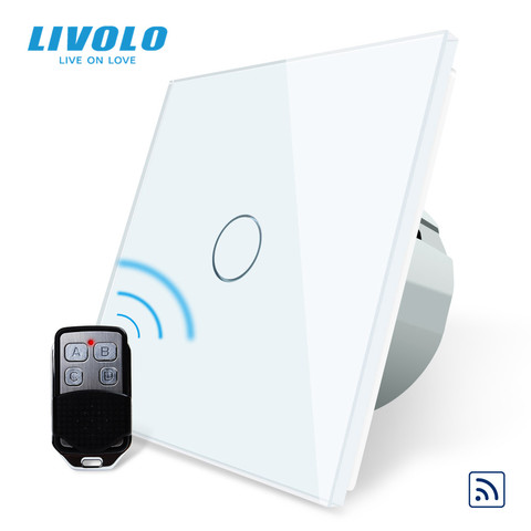 Livolo EU Standard Remote Switch, AC 220~250V Wall Light Remote Touch Switch With Mini Remote Controller C701R-11-RT12,no logo ► Photo 1/6