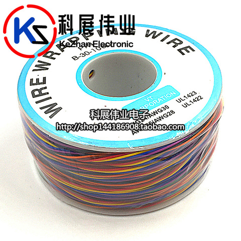 265m 8 Color 30AWG Jump Wire Wrapping Tinned Copper Solid PVC insulation Single Strand Copper Cable Ok Wire Electrical Wire XF30 ► Photo 1/1