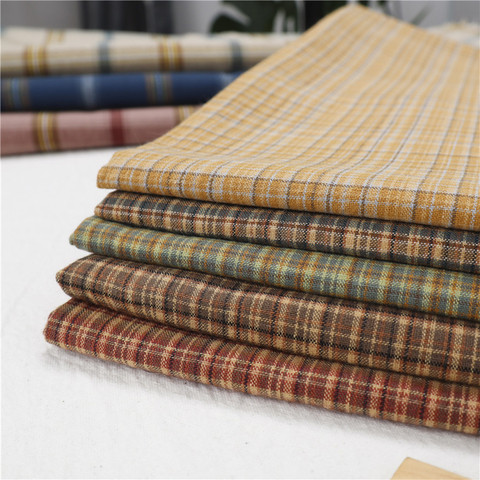 145x50cm Retro Yarn Dye Plaid Cotton Linen Spring and Autumn Sewing Fabric Men's and Women's Shirt Clothing Cloth ► Photo 1/5