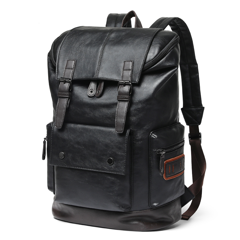 Business Men Leather Backpack Vintage Travel Backpack High Capacity  Computer Laptop Bag Fashion Schoolbag For Boys - Backpacks - AliExpress