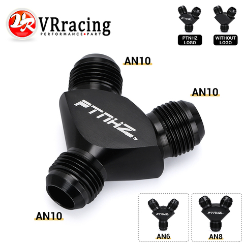 VR 3 Way AN6 AN8 AN10 Aluminum Y Block Adapter Fittings Adaptor Black Y Type Oil Pipe Joint ► Photo 1/6
