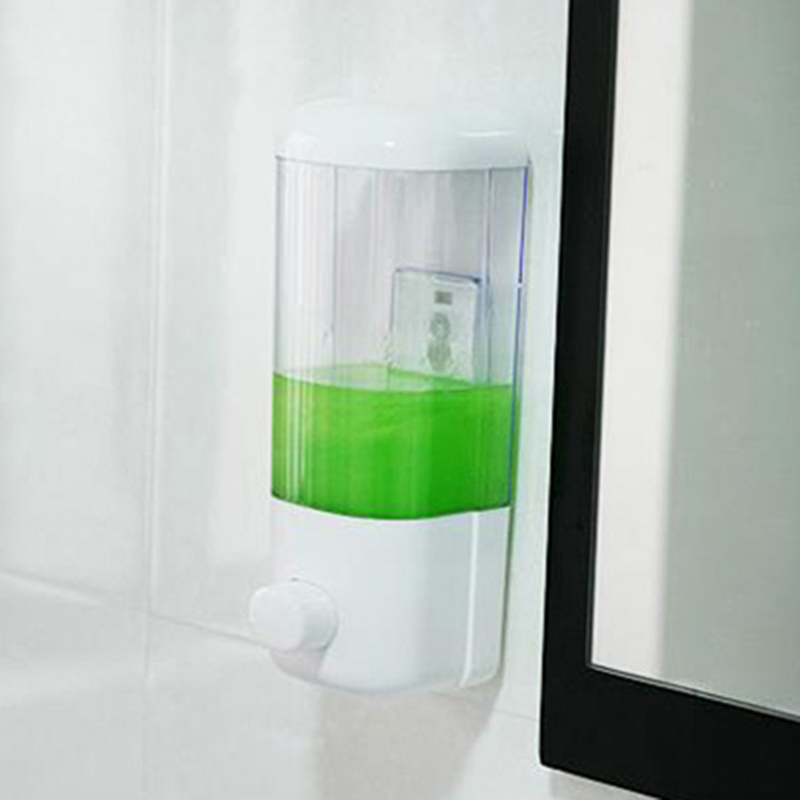 500ml Bathroom Soap Dispenser Wall Mounted Self-Adhesive Shampoo Hand Press 