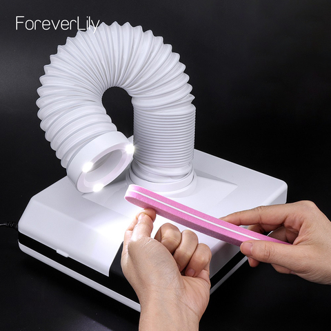 60W Strong Power Nail Suction Nail Cust Collector Vacuum Cleaner Retractable Nail Fan Art Salon Manicure Machine with Elb ► Photo 1/6