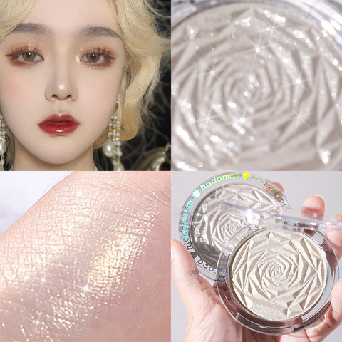 Hudamoji 6 Colors Highlighter Powder Glitter Palette Makeup Glow Face Contour Shimmer Illuminator Ginger Highlight Cosmetics ► Photo 1/6