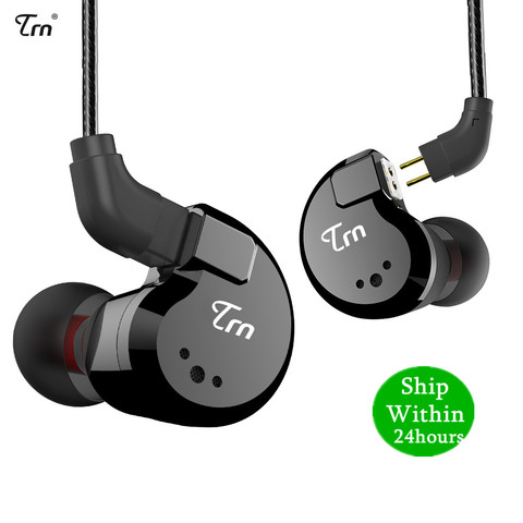 TRN V80 2BA+2DD Hybrid Metal In Ear Earphone HIFI DJ Monito Running Sport Earphone Earplug Headset im2\im1\ie80\x6\p1\n1\T2\V30 ► Photo 1/6