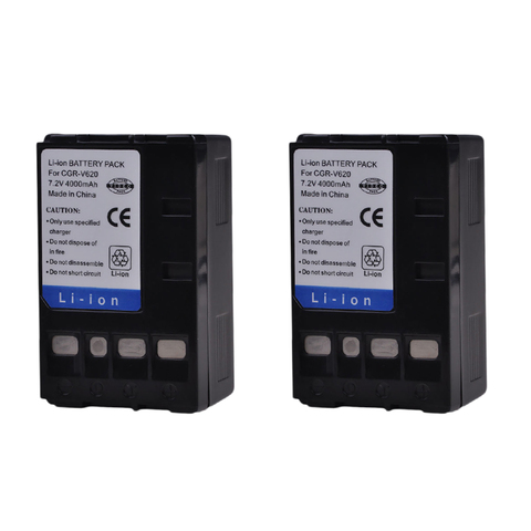 4000mAh CGR-V620 CGR V620 CGR-V14S CGR-V610 V610 V620 Battery for Panasonic NV-RX14 NV-RX18 NV-RX24 NV-RX27 RX37 RX18B RZ10 ► Photo 1/6