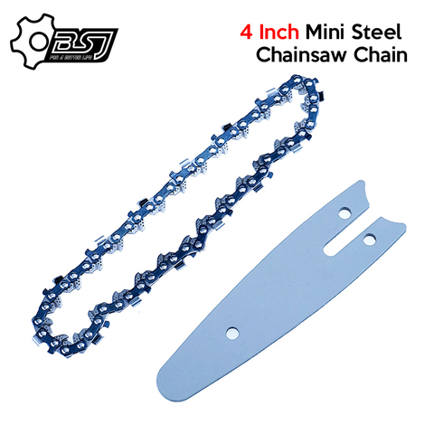 4 Inch Mini Steel Chainsaw Chain Electric Electric Saw Accessory Replacement for Lithium Battery Portable Electric Pruning Saw ► Photo 1/6