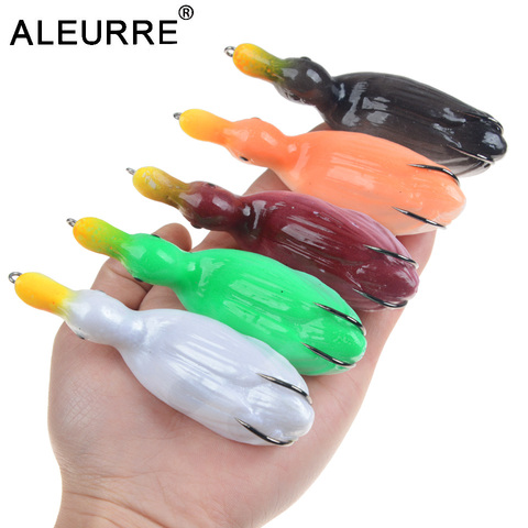 ALEURRE 10cm 18g Duck Floating Soft Lure Shad Wobblers Silicone Fishing Lures Worm Artificial Bait Pike Fishing Tackle Crankbait ► Photo 1/6