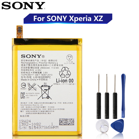 Original Replacement Sony Battery For SONY Xperia XZ F8331 F8332 DUAL XZs G8323 LIS1632ERPC Genuine Phone Battery 2900mAh ► Photo 1/6