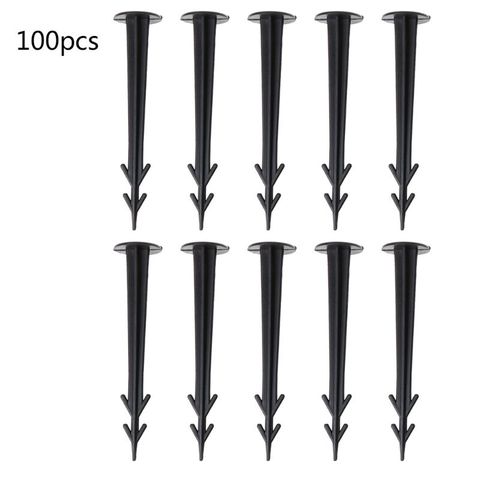 100Pcs Plastic Garden Cover Cloth Securing Stakes Spikes Lawn Pins Pegs Sod Staples Anchoring Weed Fixing Landscape ► Photo 1/6