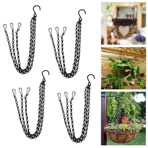 3 Chains Hanging Pendant Chain Suspension Pot Flowers Basket Plants Replacement Pot Feeders Lanterns Garden Decoration ► Photo 1/6